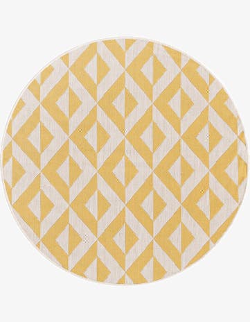 4' x 4' Easy-Clean Jill Zarin Napa Indoor / Outdoor Round Rug