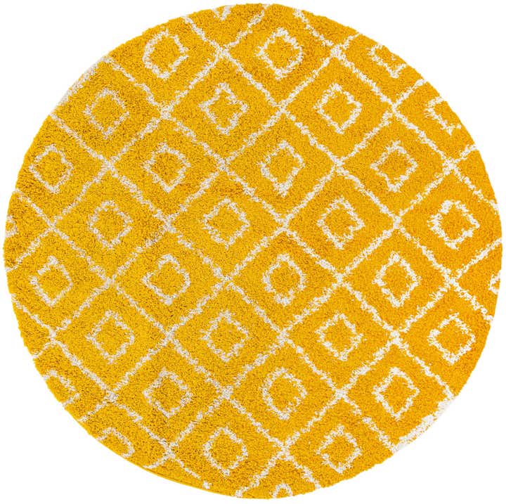7' 10 x 7' 10 Lattice Shag Round Rug