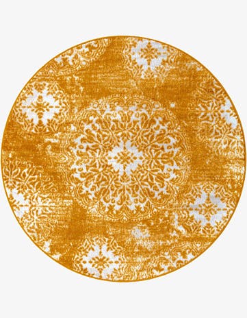 Yellow Monte Carlo Round Rug