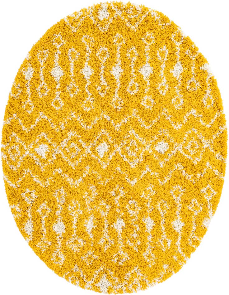 Detail image of 5' 3 x 5' 3 Moroccan Trellis Shag Round Rug