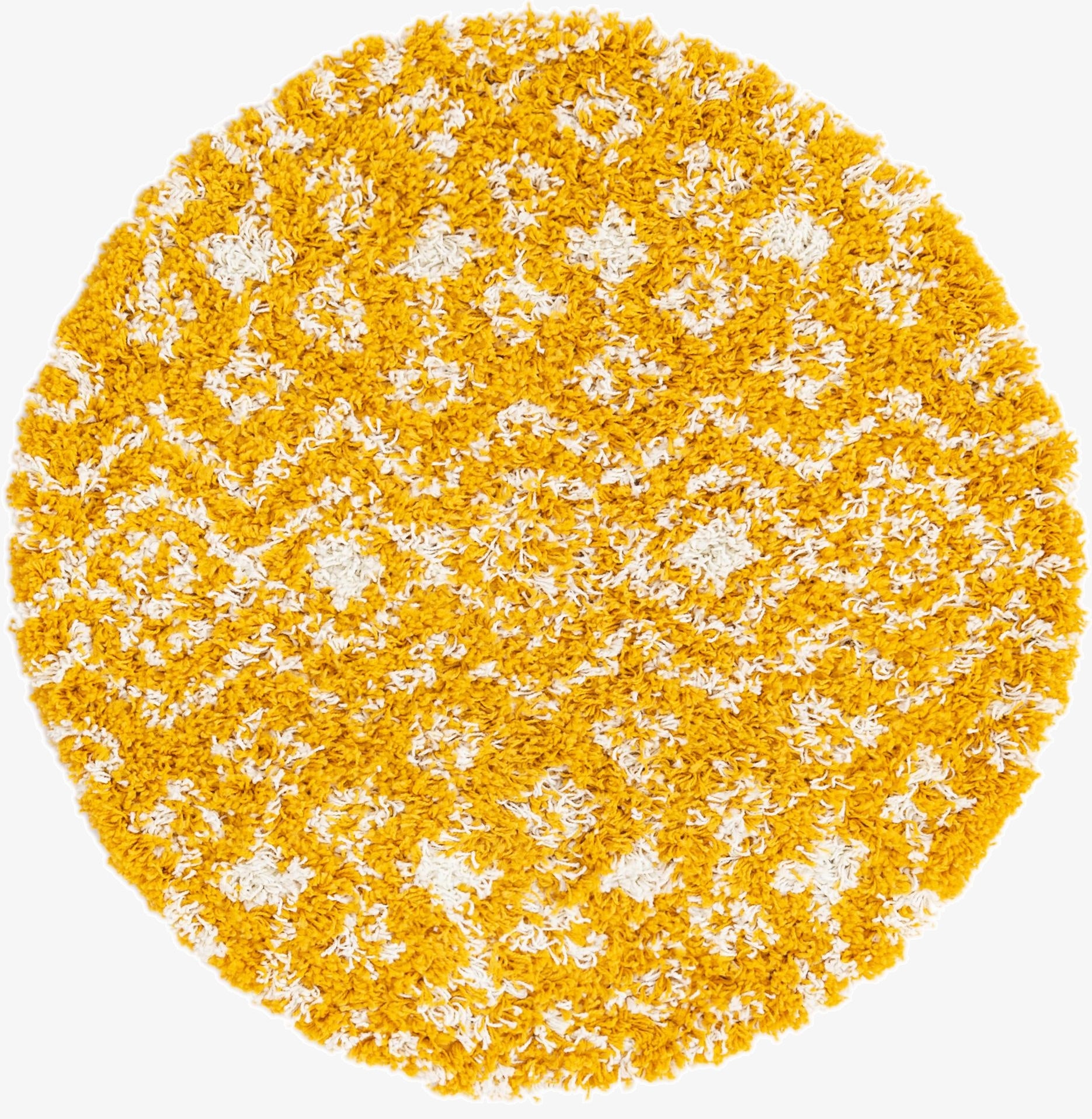 Primary image 3' x 3' Moroccan Trellis Shag Round Rug