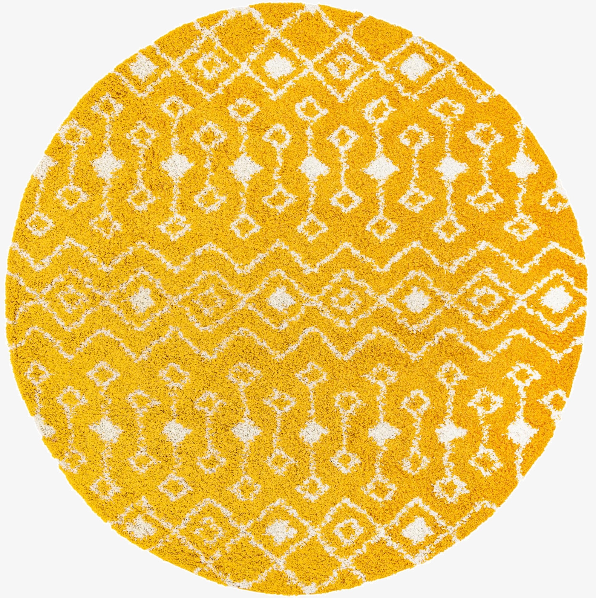 10' x 10' Moroccan Trellis Shag Round Rug