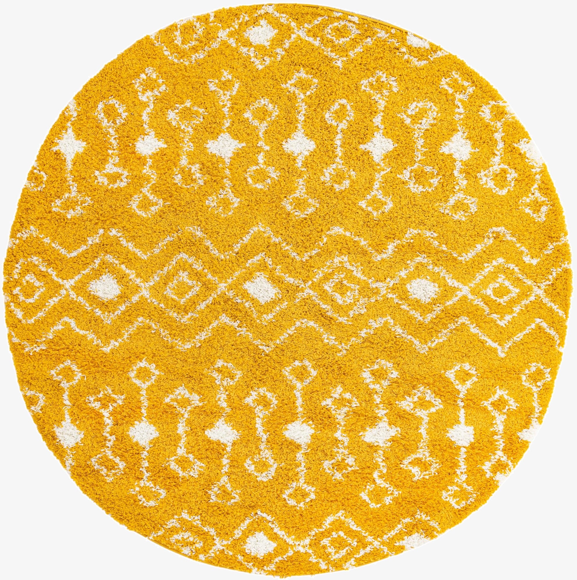 Primary image 7' 10 x 7' 10 Moroccan Trellis Shag Round Rug