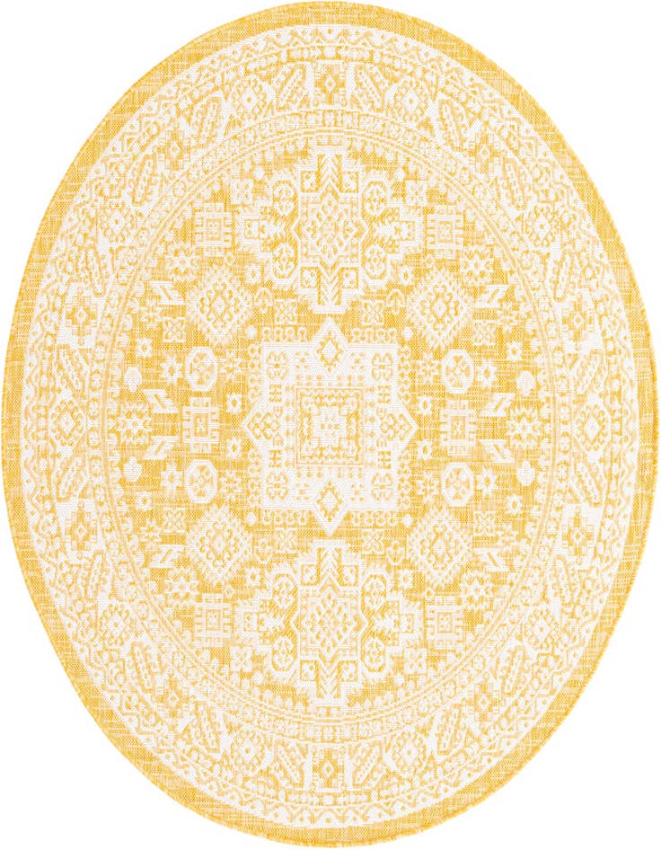Detail image of 5' 3 x 5' 3 Easy-Clean Aztec Indoor / Outdoor Round Rug