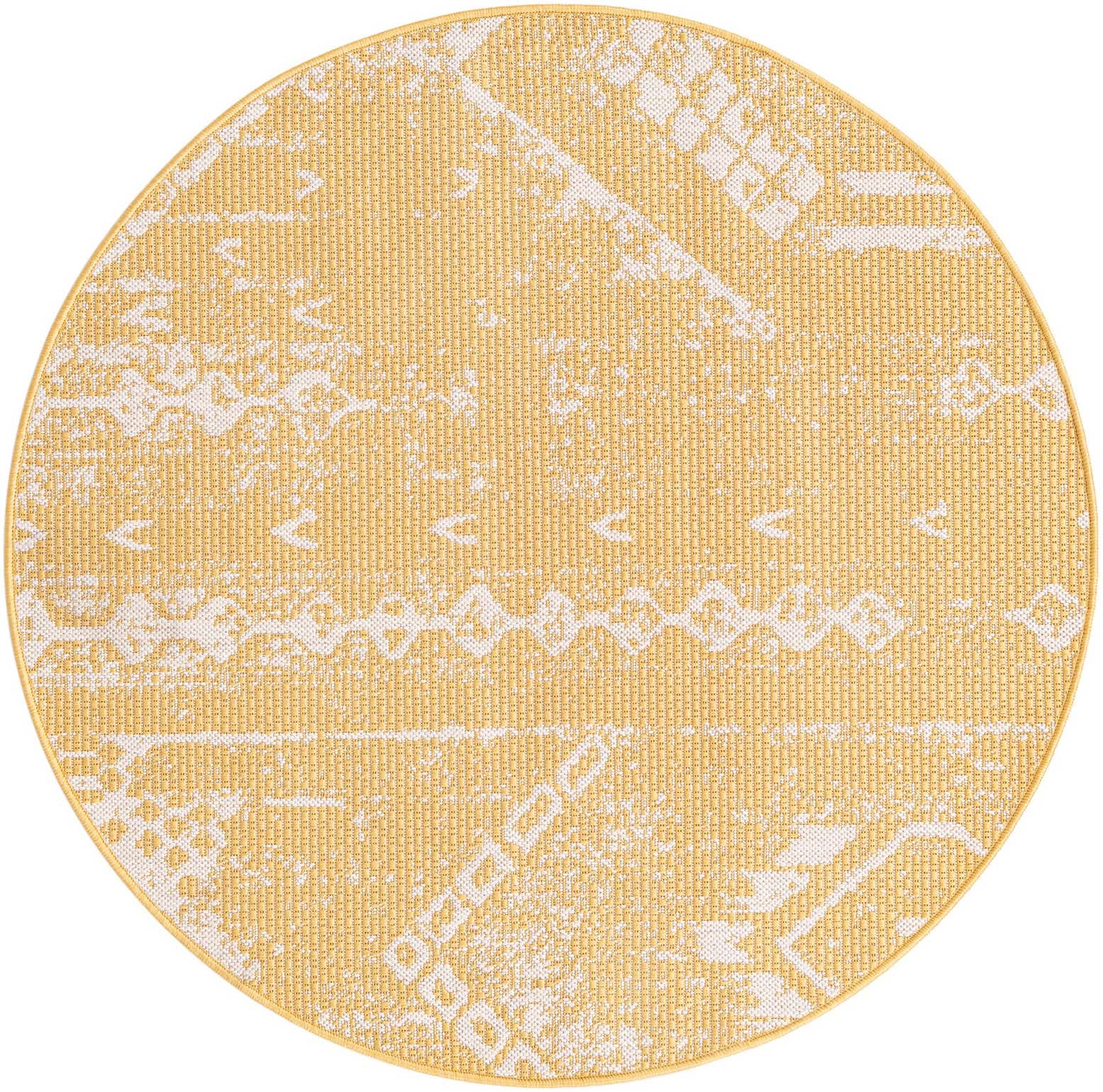 3' x 3' Easy-Clean Bohemian Indoor / Outdoor Round Rug