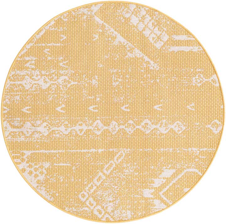 3' x 3' Easy-Clean Bohemian Indoor / Outdoor Round Rug