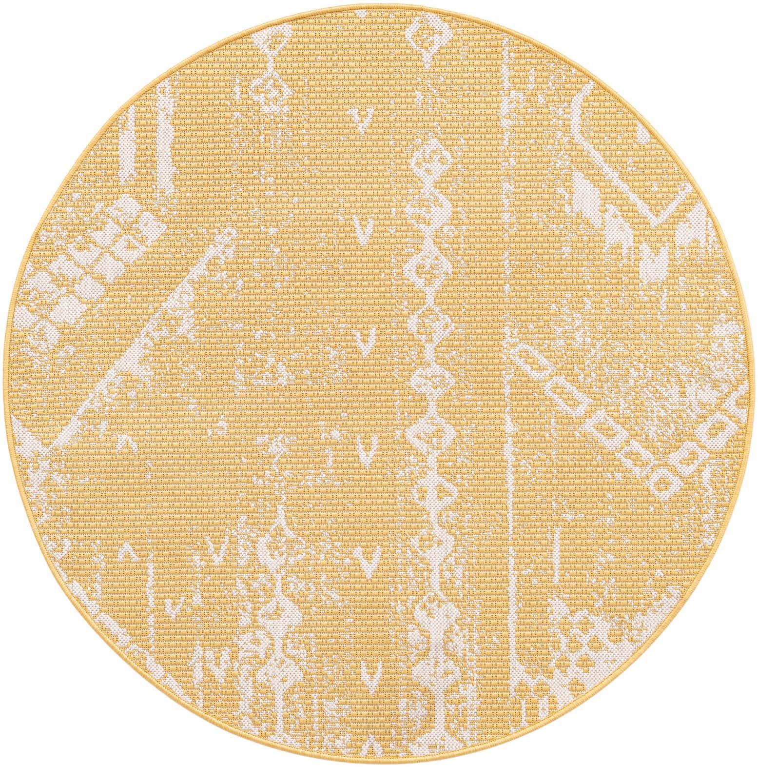 4' x 4' Easy-Clean Bohemian Indoor / Outdoor Round Rug