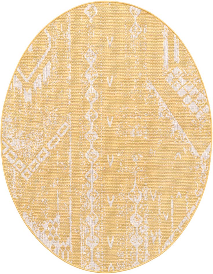 Detail image of 6' x 6' Easy-Clean Bohemian Indoor / Outdoor Round Rug