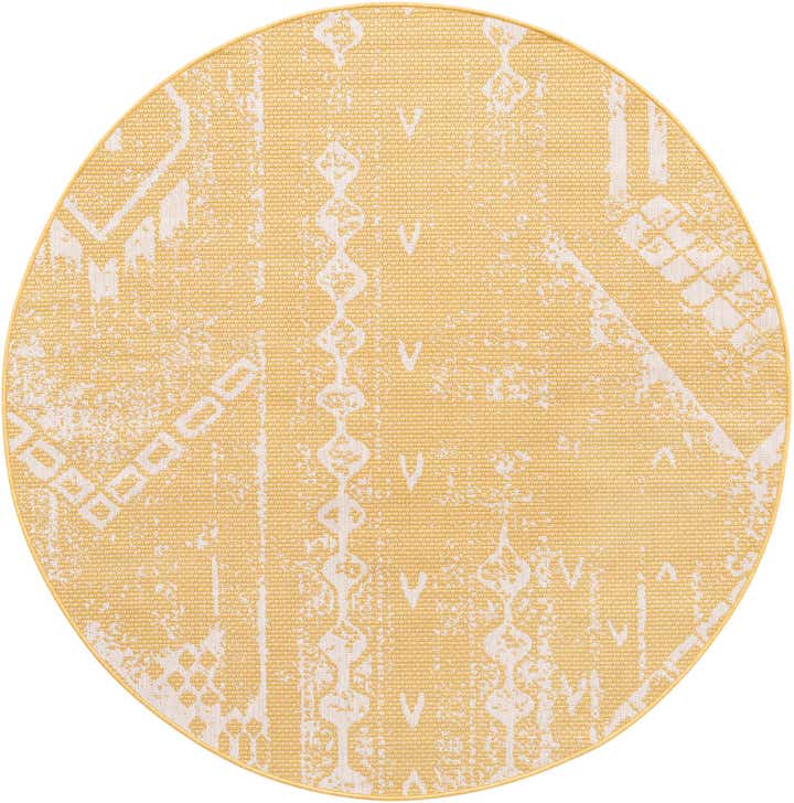 6' x 6' Easy-Clean Bohemian Indoor / Outdoor Round Rug