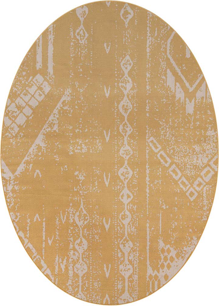 10' 8 x 10' 8 Easy-Clean Bohemian Indoor / Outdoor Round Rug