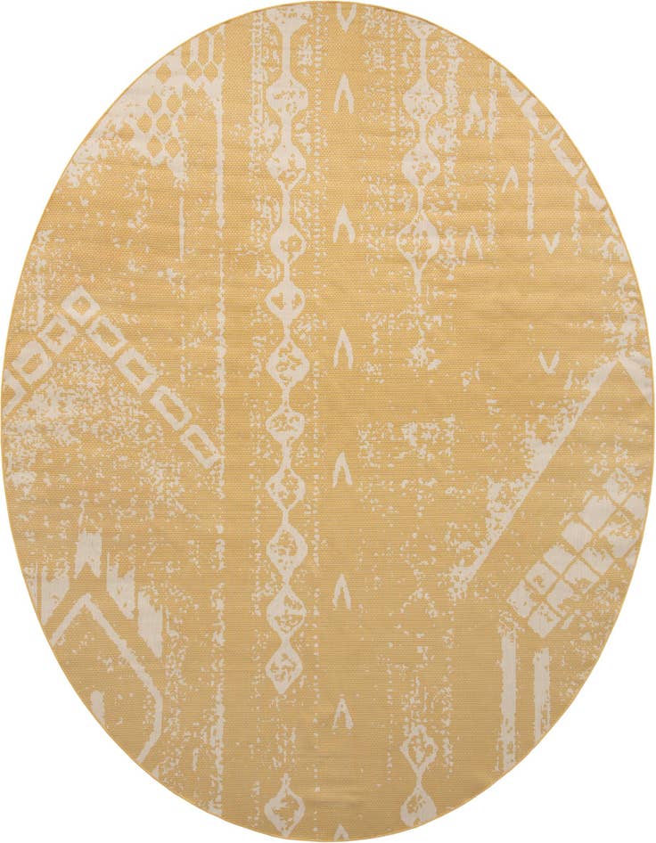 Detail image of 13' x 13' Easy-Clean Bohemian Indoor / Outdoor Round Rug