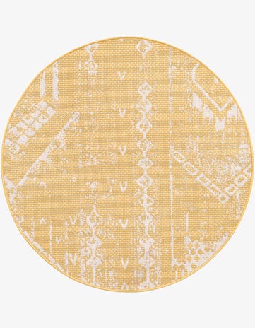 4' x 4' Easy-Clean Bohemian Indoor / Outdoor Round Rug