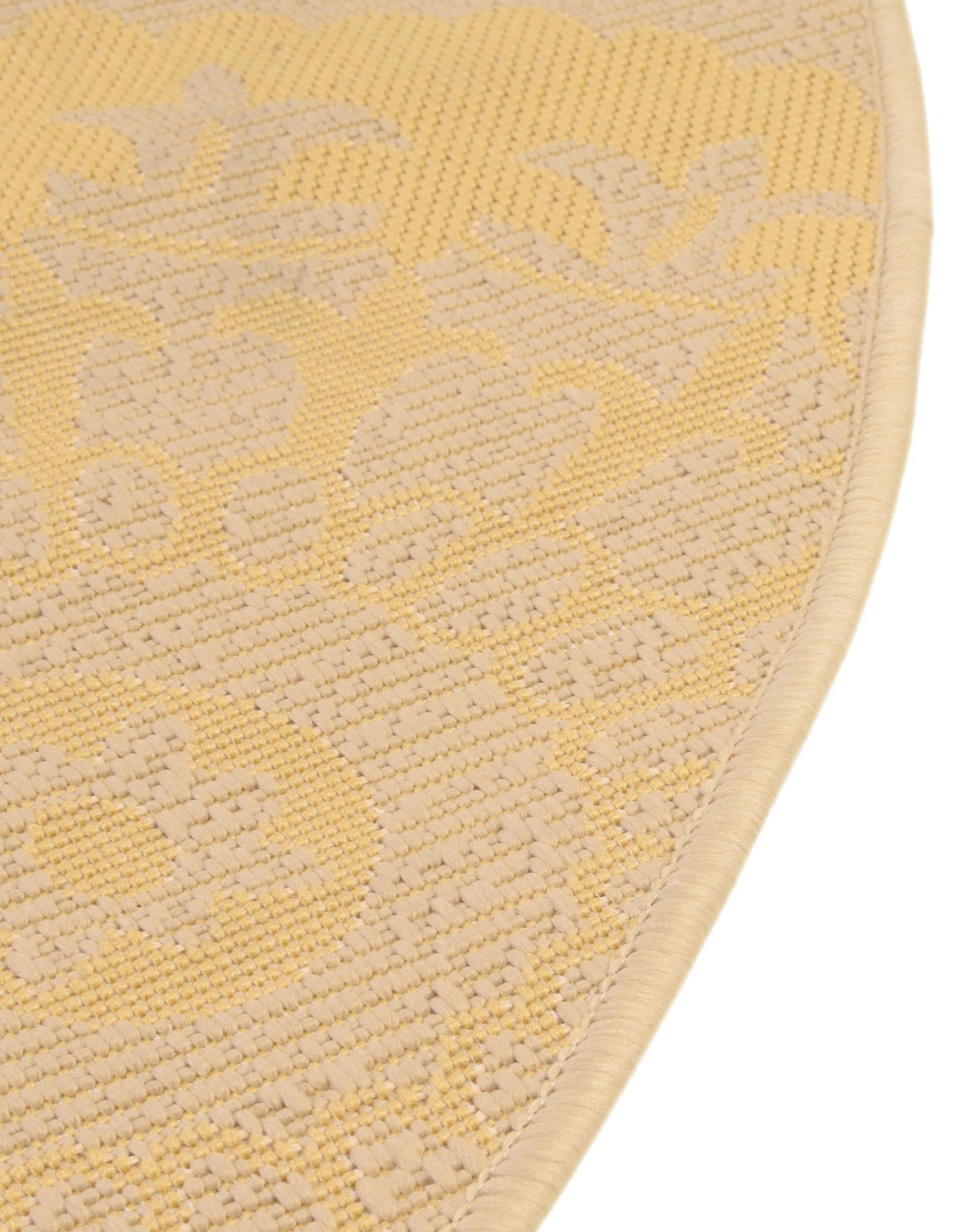 6' x 6' Easy-Clean Botanical Indoor / Outdoor Round Rug
