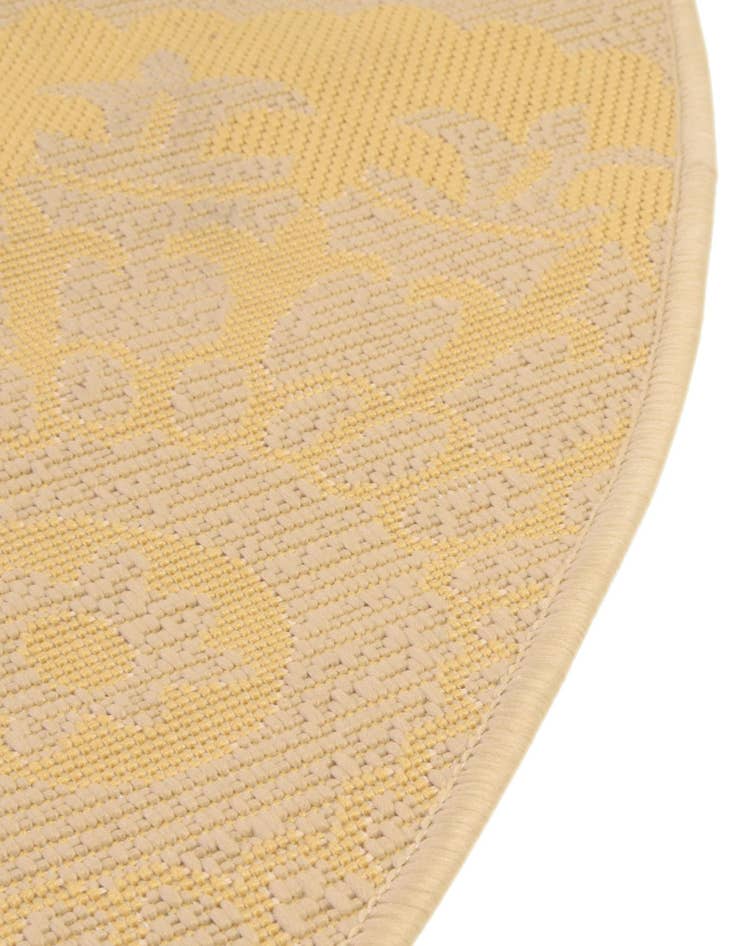 Detail image of 6' x 6' Easy-Clean Botanical Indoor / Outdoor Round Rug