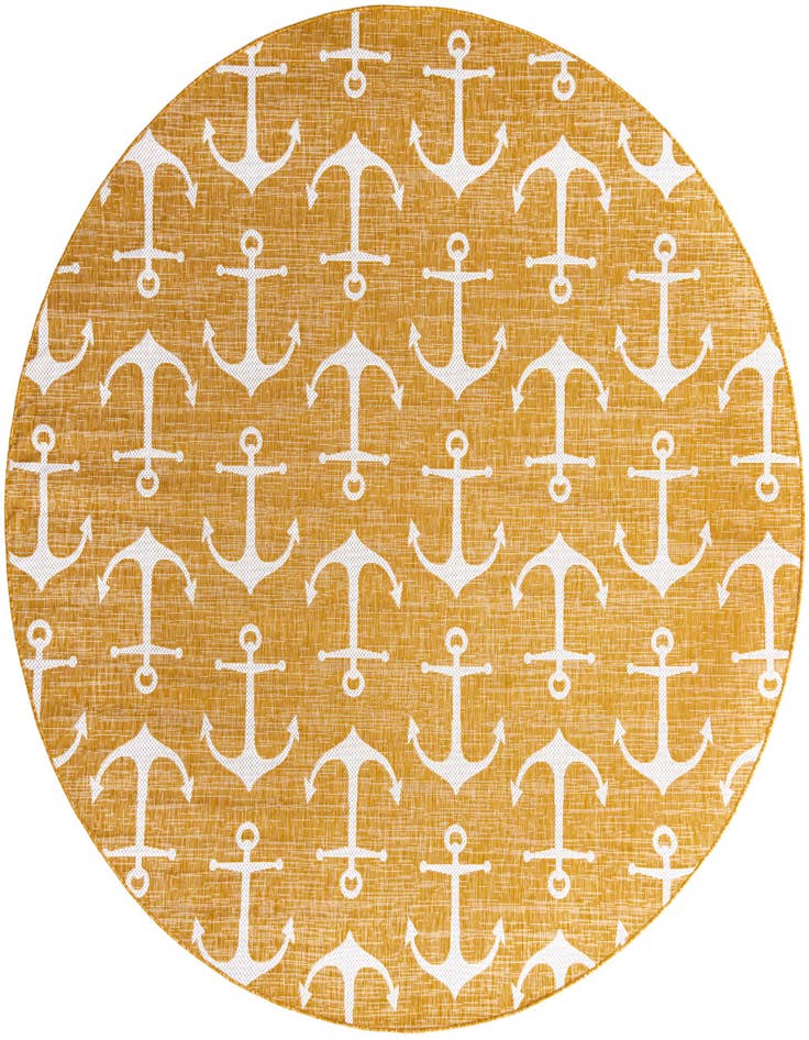 Detail image of 10' x 10' Easy-Clean Coastal Indoor / Outdoor Round Rug