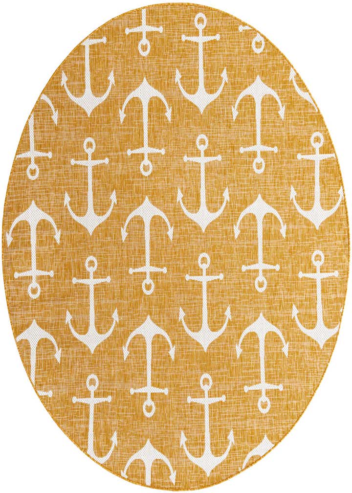 7' 10 x 7' 10 Easy-Clean Coastal Indoor / Outdoor Round Rug