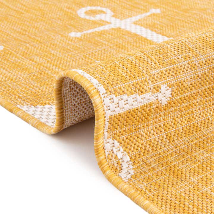 3' x 3' Easy-Clean Coastal Indoor / Outdoor Round Rug