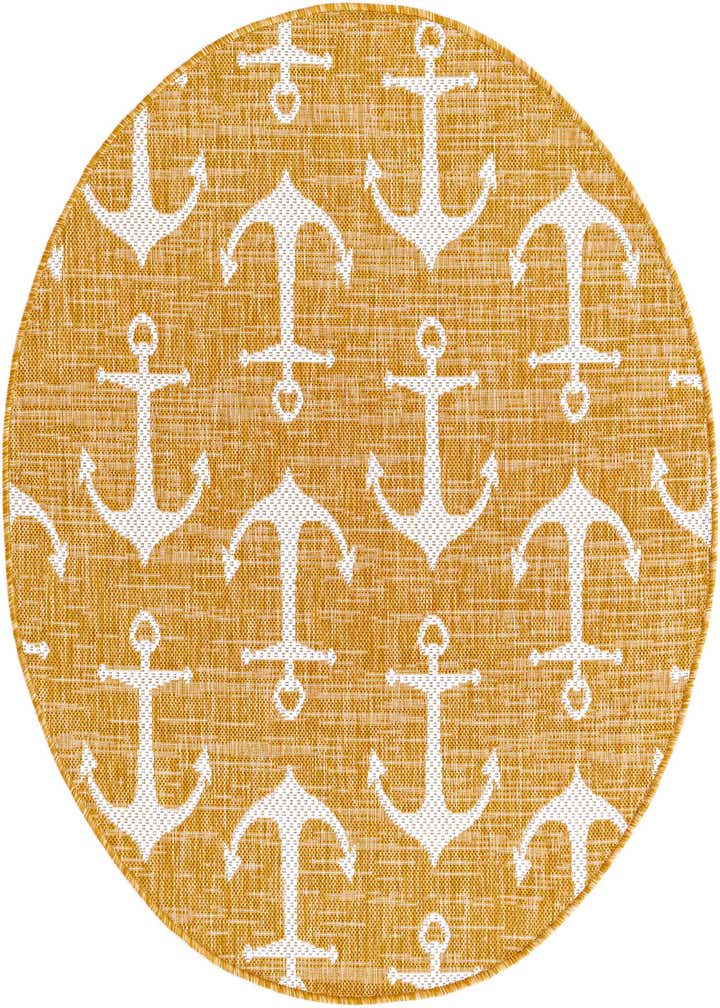 4' x 4' Easy-Clean Coastal Indoor / Outdoor Round Rug