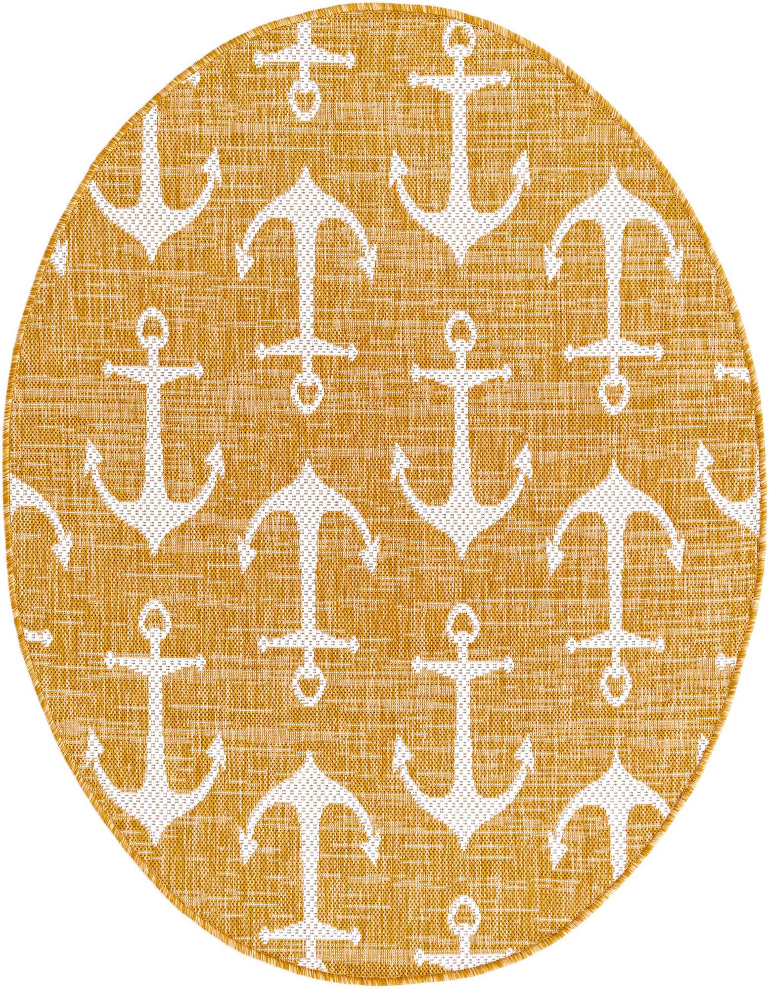 4' x 4' Easy-Clean Coastal Indoor / Outdoor Round Rug