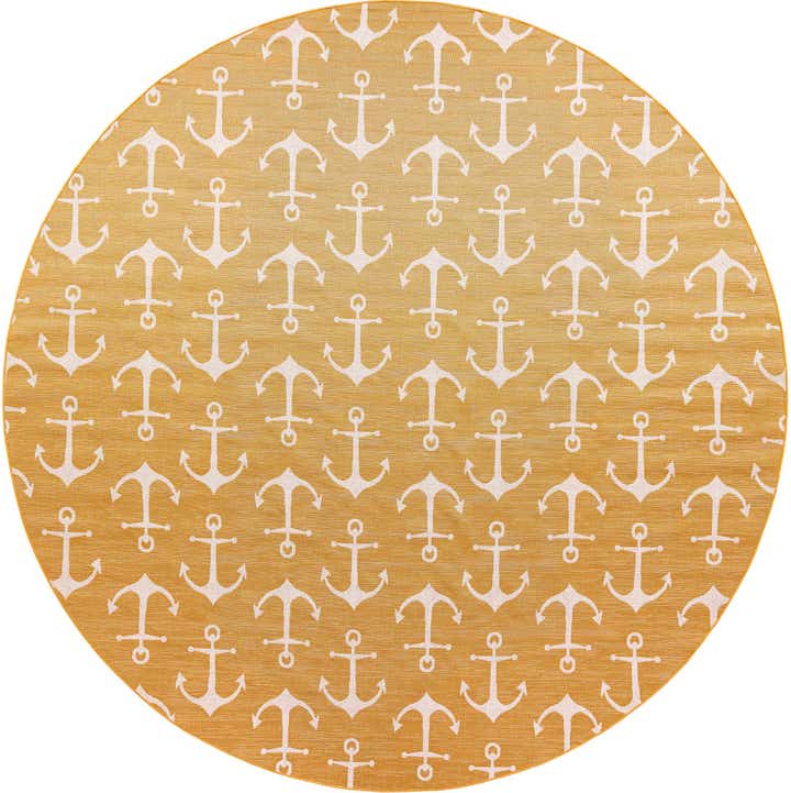 13' x 13' Easy-Clean Coastal Indoor / Outdoor Round Rug