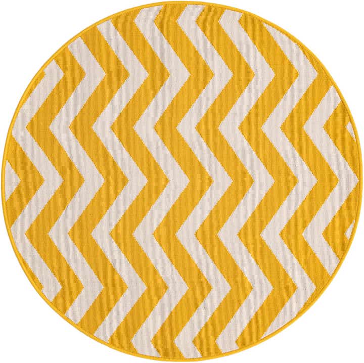 4' x 4' Easy-Clean Coastal Indoor / Outdoor Round Rug