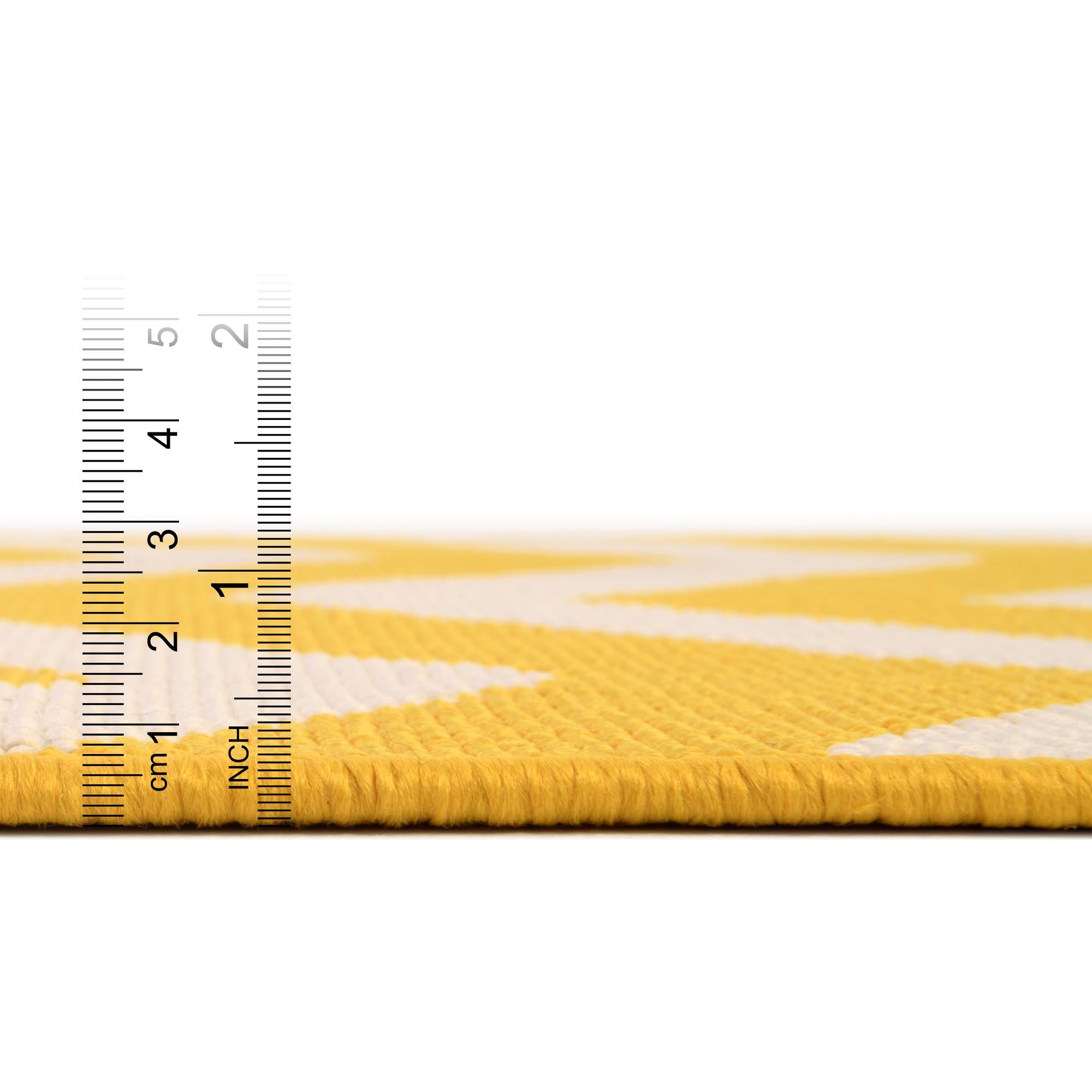 4' x 4' Easy-Clean Coastal Indoor / Outdoor Round Rug