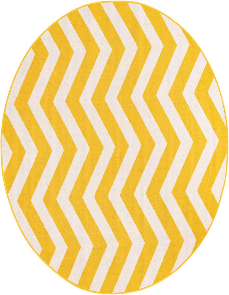 Detail image of 7' x 7' Easy-Clean Coastal Indoor / Outdoor Round Rug