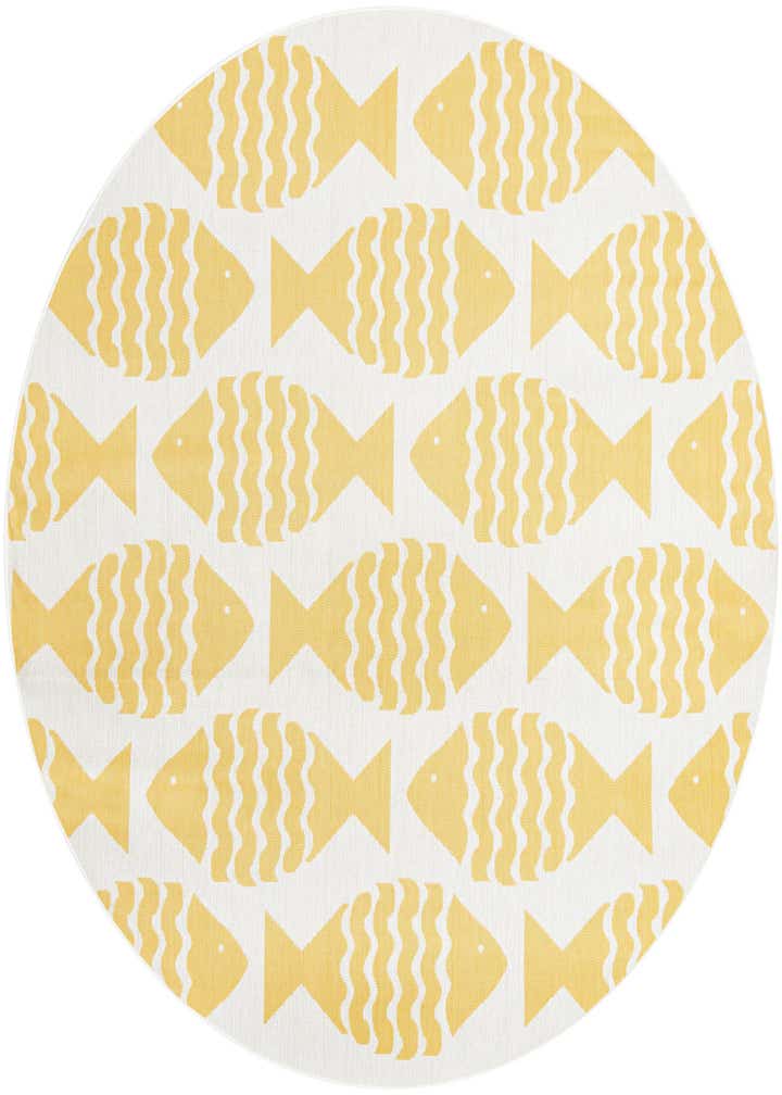 7' 10 x 7' 10 Easy-Clean Coastal Indoor / Outdoor Round Rug