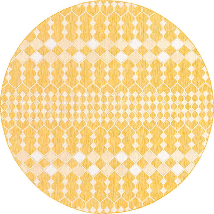 Detail image of 10' x 10' Easy-Clean Lattice Indoor / Outdoor Round Rug