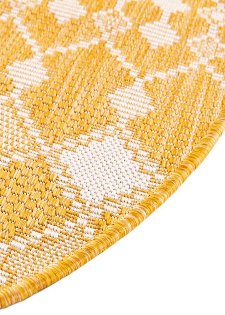 4' x 4' Easy-Clean Lattice Indoor / Outdoor Round Rug
