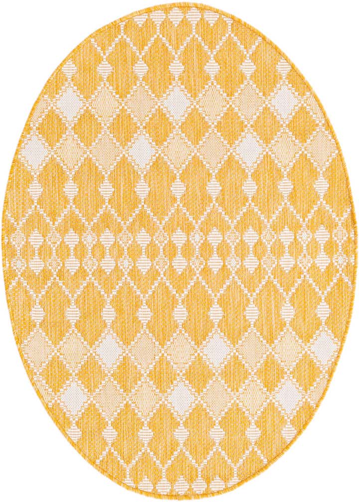 4' x 4' Easy-Clean Lattice Indoor / Outdoor Round Rug