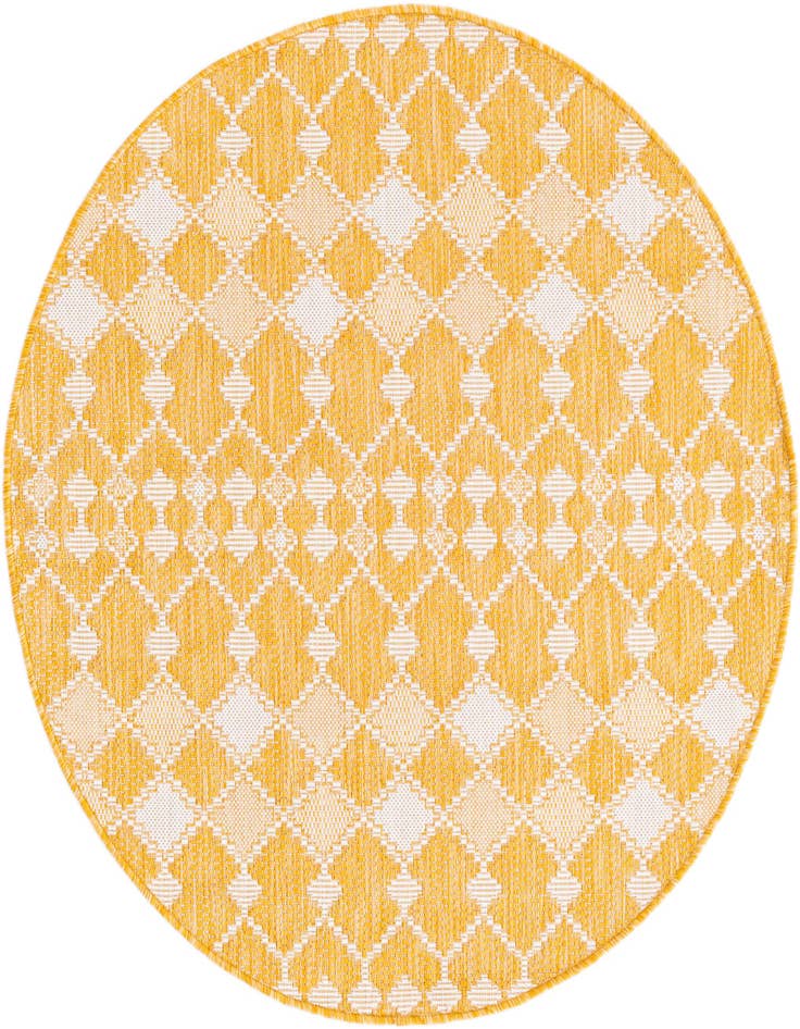 Detail image of 4' x 4' Easy-Clean Lattice Indoor / Outdoor Round Rug