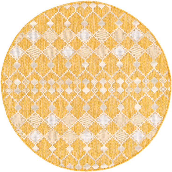 Detail image of 4' x 4' Easy-Clean Lattice Indoor / Outdoor Round Rug