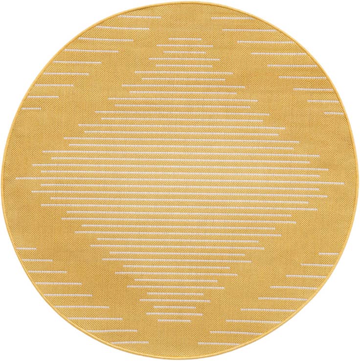 Detail image of 4' x 4' Easy-Clean Modern Indoor / Outdoor Round Rug