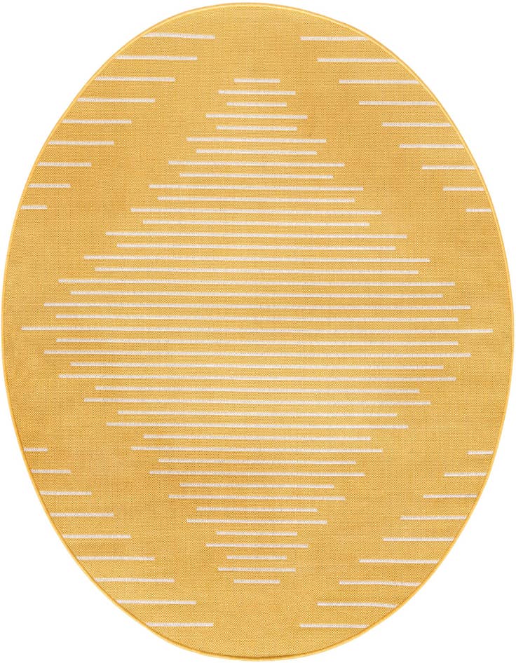 Detail image of 6' x 6' Easy-Clean Modern Indoor / Outdoor Round Rug