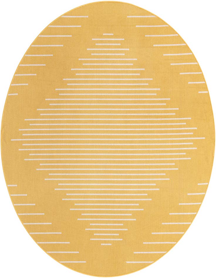 Detail image of 7' 10 x 7' 10 Easy-Clean Modern Indoor / Outdoor Round Rug