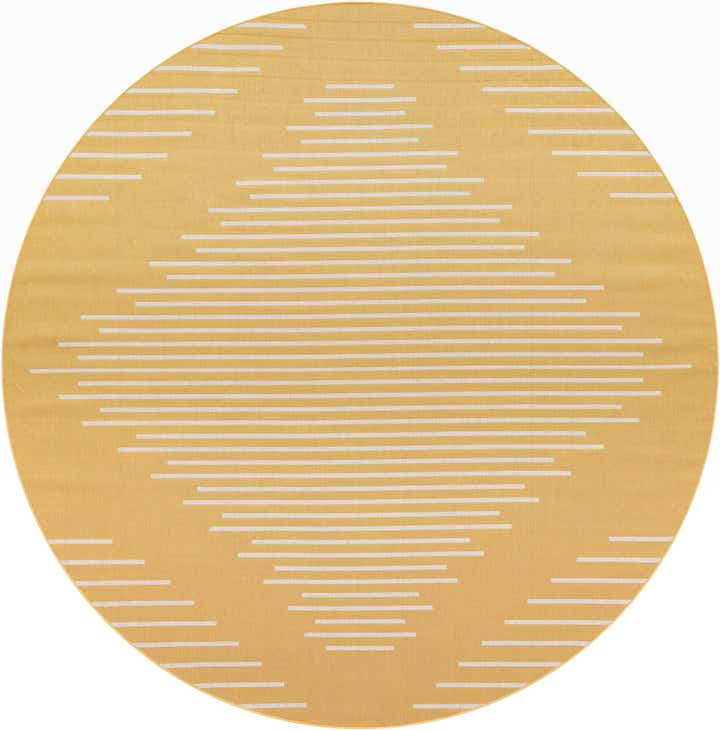 10' 8 x 10' 8 Easy-Clean Modern Indoor / Outdoor Round Rug