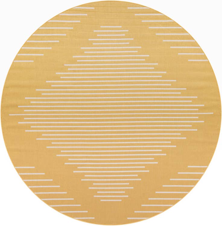 Detail image of 10' 8 x 10' 8 Easy-Clean Modern Indoor / Outdoor Round Rug