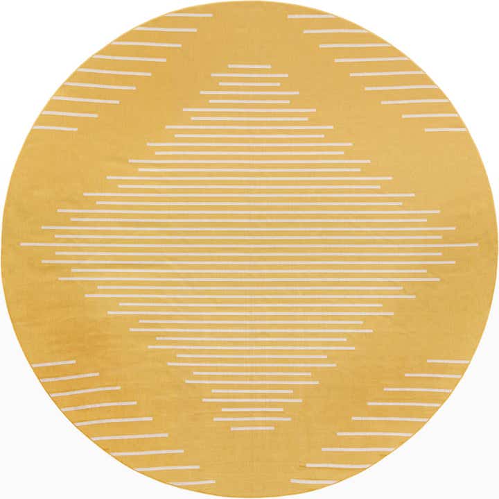 13' x 13' Easy-Clean Modern Indoor / Outdoor Round Rug