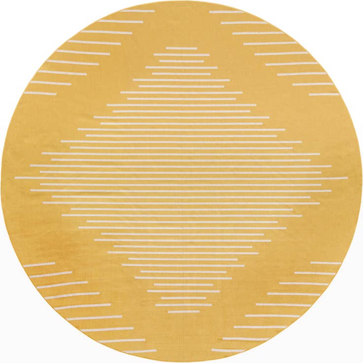Detail image of 13' x 13' Easy-Clean Modern Indoor / Outdoor Round Rug
