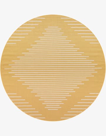 10' 8 x 10' 8 Easy-Clean Modern Indoor / Outdoor Round Rug