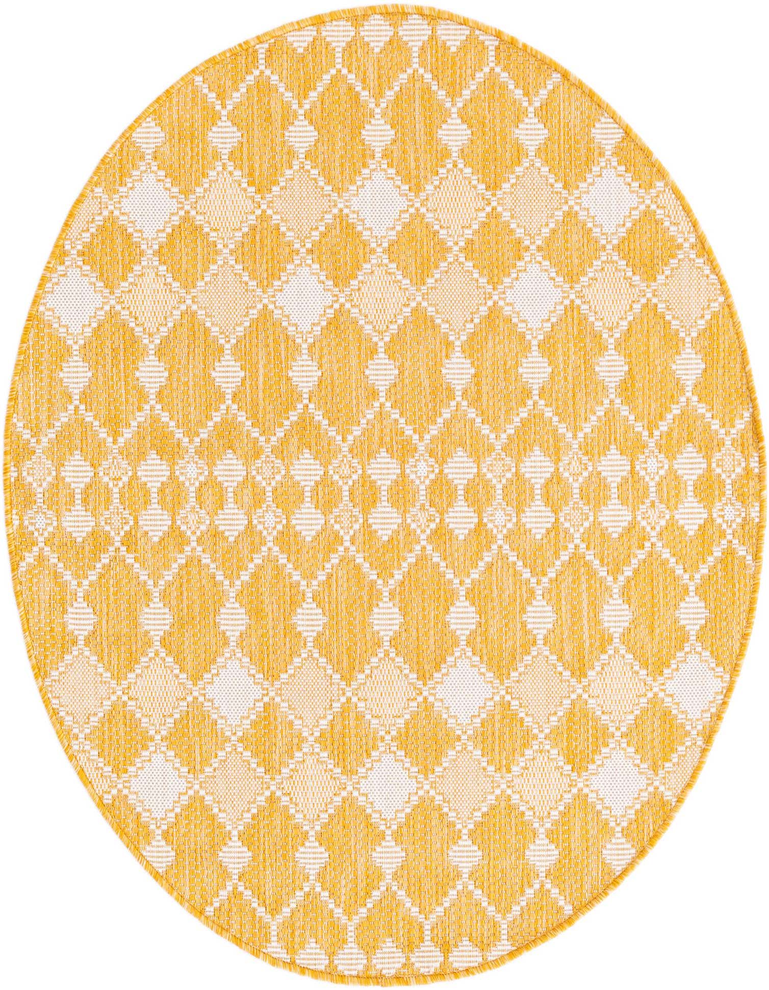 4' x 4' Easy-Clean Trellis Indoor / Outdoor Round Rug