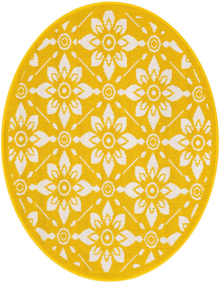 Detail image of 3' x 3' Easy-Clean Trellis Indoor / Outdoor Round Rug