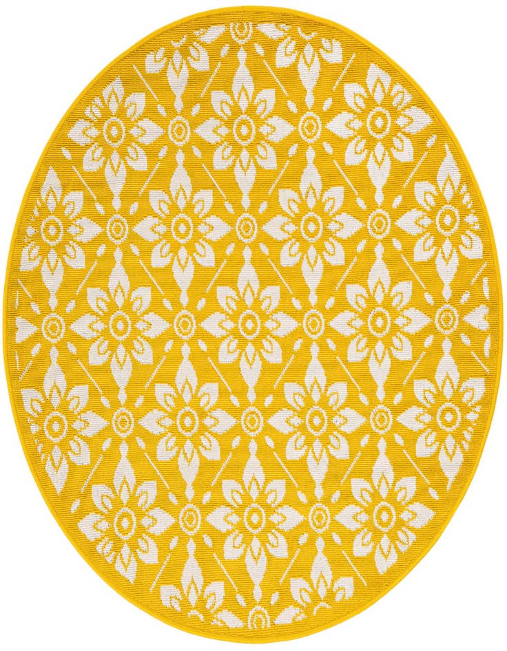 Detail image of 4' x 4' Easy-Clean Trellis Indoor / Outdoor Round Rug