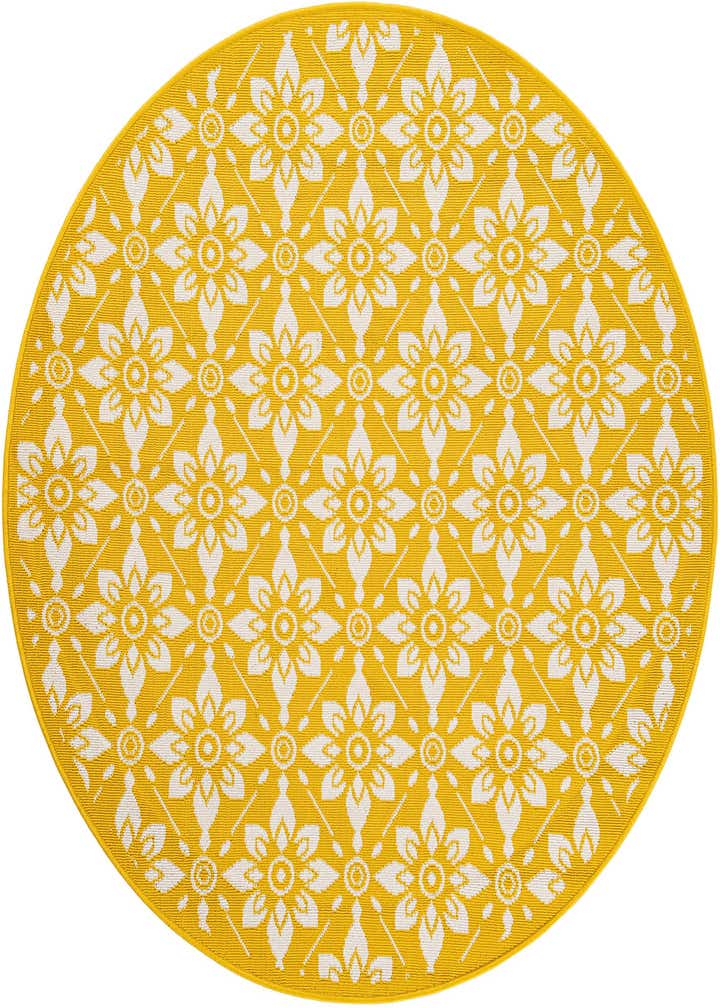 5' x 5' Easy-Clean Trellis Indoor / Outdoor Round Rug