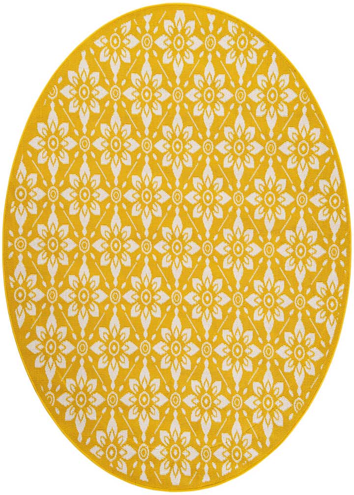 6' x 6' Easy-Clean Trellis Indoor / Outdoor Round Rug