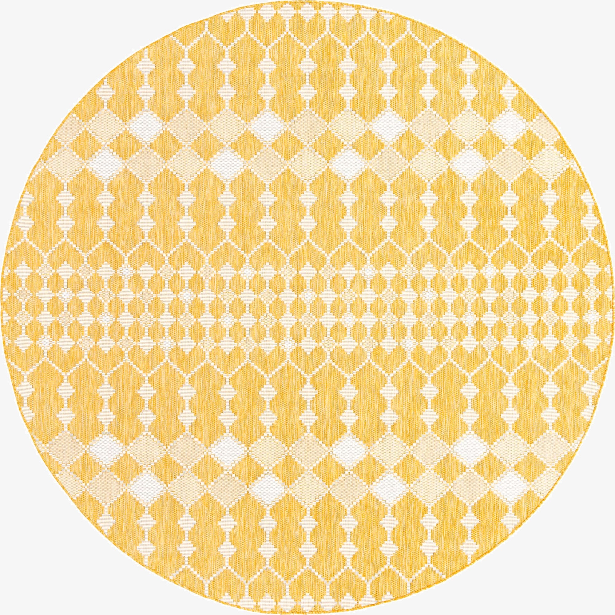 10' x 10'  Washable Trellis Indoor / Outdoor Round Rug