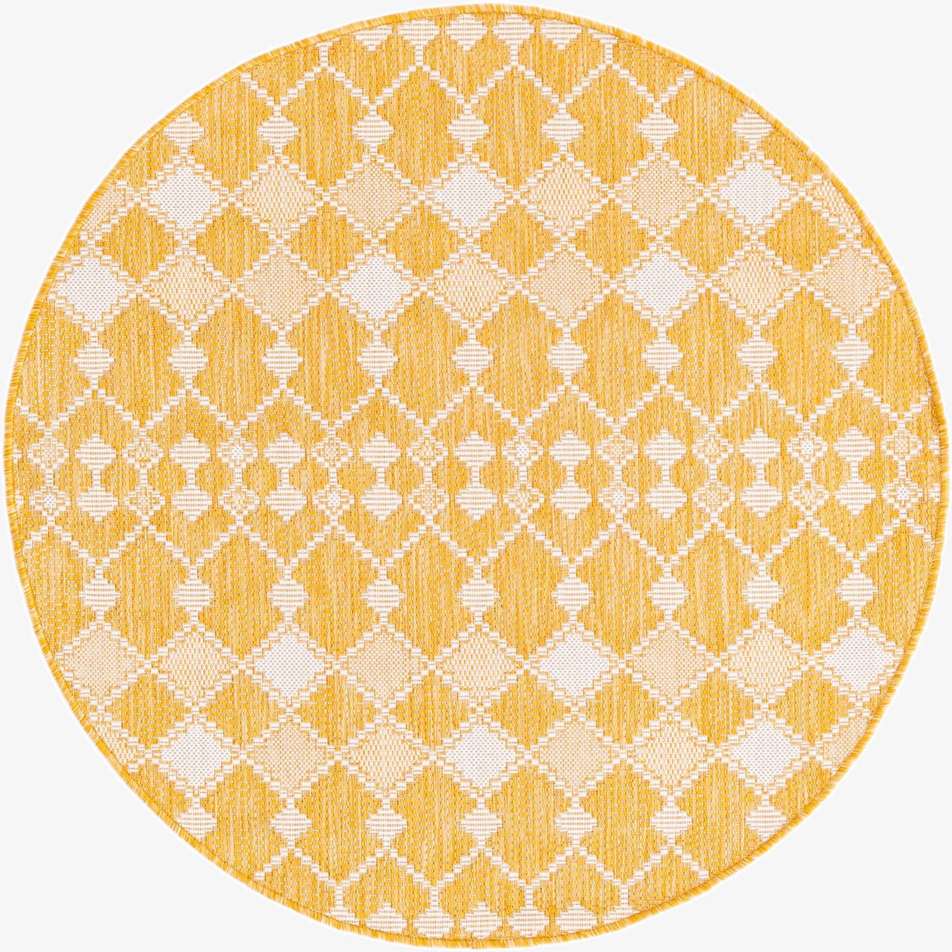 Primary image 4' x 4'  Washable Trellis Indoor / Outdoor Round Rug