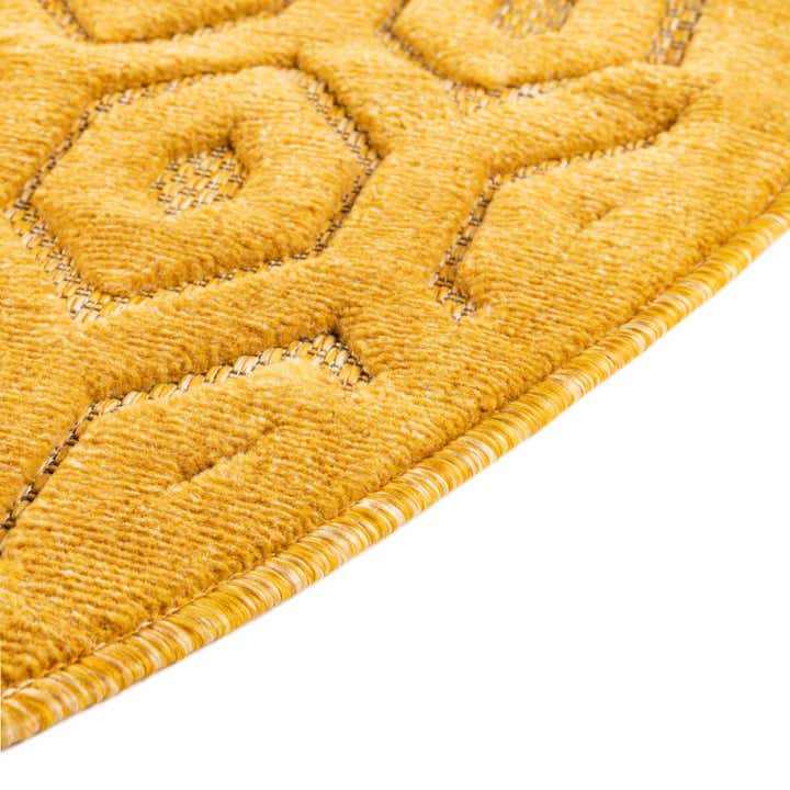 7' x 7' Easy-Clean Trellis Textured Indoor / Outdoor Round Rug