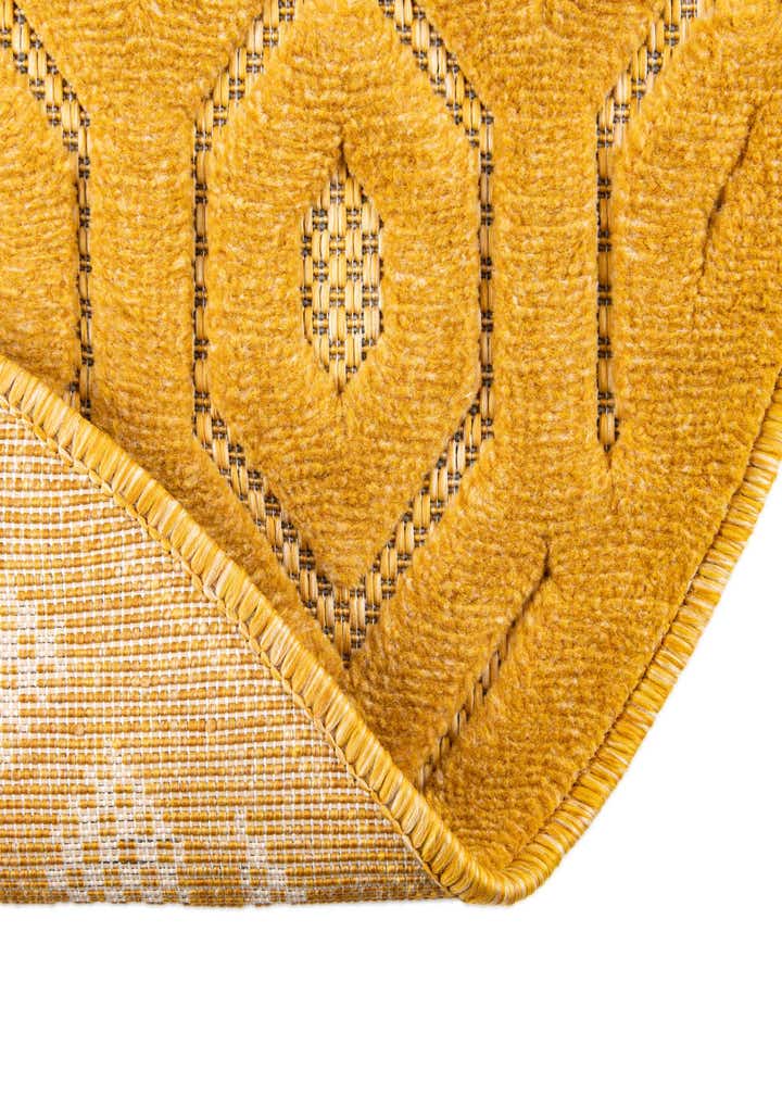 5' 3 x 5' 3 Easy-Clean Trellis Textured Indoor / Outdoor Round Rug